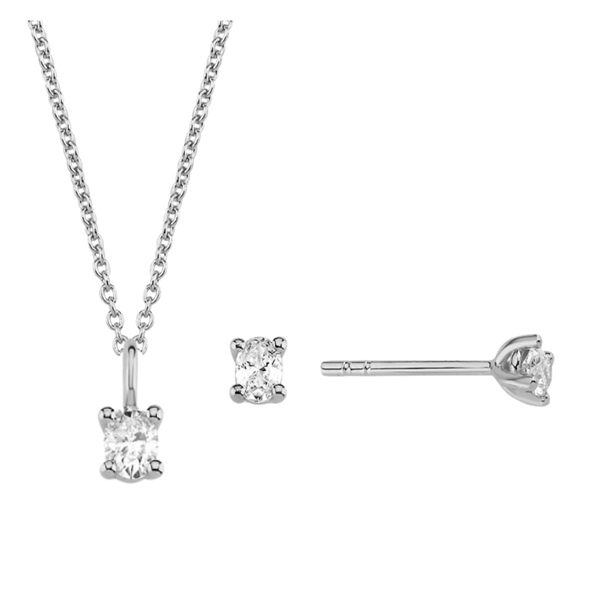 Nuran sett , med totalt 1,14 ct Wesselton SI